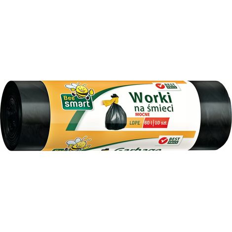 242337 Bolsas de basura Bee Smart de LDPE de 60 l, 10 unidades. 242434