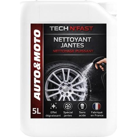 Nettoyant Jantes Voiture 5 L – Puissant Sans Acide – Anti Poussière de Freins – Aluminium, Acier & Chromé – Finition Brillante (1/5)