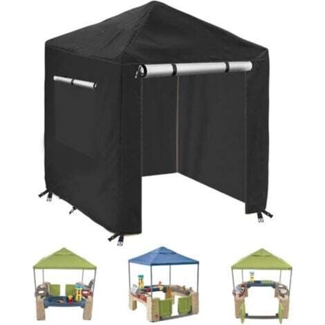 Kinderspielhaus-Plane für den Garten, wasserdichte 210D-Außenabdeckung, winddichte Schutzabdeckung, 142 x 142 x 153 cm, scharfe Ecken