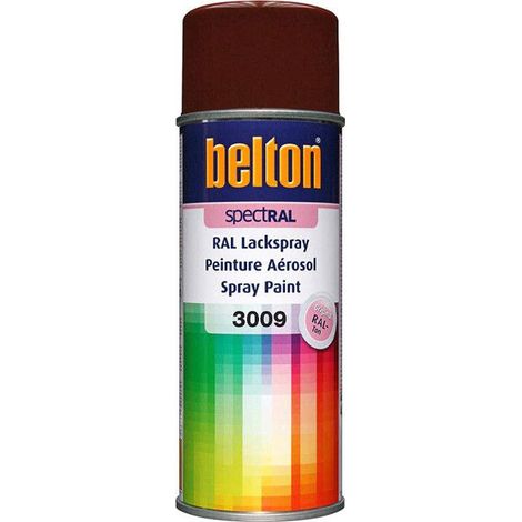 Bombe peinture - AUTO K - BELTON - RAL 3009 ROUGE OXYDE - 400 ml - Mat