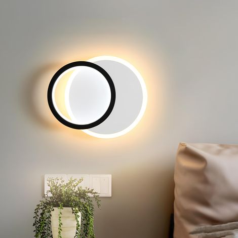 Applique Murale LED Ronde Moderne 16W 1800LM 3 Températures Couleur 3000K/4000K/6000K Luminaire Intérieur pour Salon Chambre Escalier Couloir 110-240V (1/5)