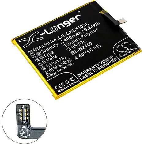 NX - Batterie téléphone, smartphone, GSM pour Gionee 3.85V 2400mAh - BL-N2400 (1/2)