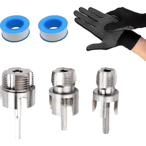 Coupe-tube en PVC - En acier au carbone intégré - Taraud pour tuyaux d'eau à saisir - Pour installations sanitaires, câblage électrique, réparations et réparations