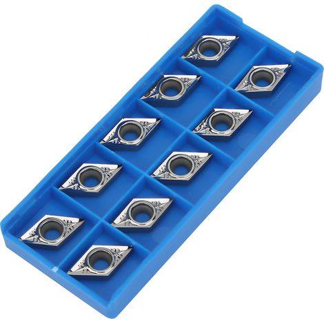 10 plaquettes de coupe CNC pour tour, outil de tournage DCGT11T304-AK H01 / DCGT32.51-AK H01 (1/5)