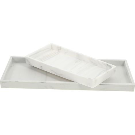 2pièces Plateau de Bain pour Rangement Plateau de Comptoir de Salle de Bain'-'- (1/5)