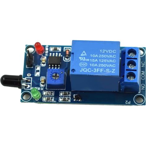 Module de détection de flamme infrarouge à sensibilité réglable, module de relais d'alarme incendie 12 V CC (1/5)