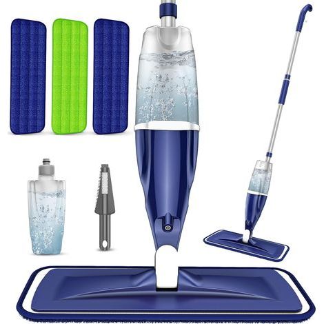 Spray Mop, Refillable Tank, 3 Microfiber Pads, For Hardwood and Laminate (1/5)