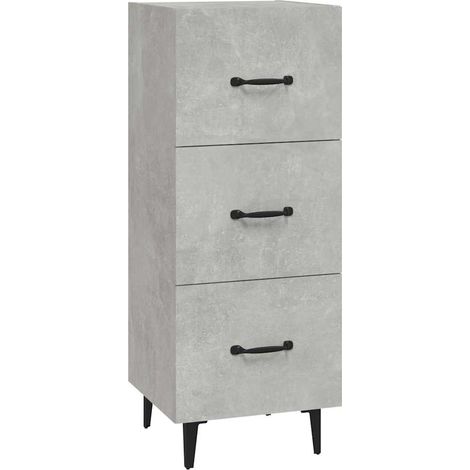Maison Exclusive - Credenza Grigio Cemento 34,5x34x90 cm in Legno Multistrato (1/5)