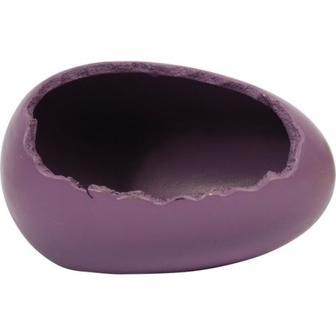 Coperchio in ceramica per uovo di Pasqua con crescione viola (1/3)