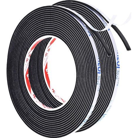 Foam Tape Waterproof Foam Tape Door Seal Strip Window Door Insulation Black
