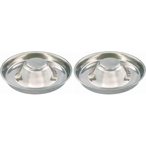 Lot de 2 Ecuelle Chien Acier Inoxydable 1,4 L 29 cm Anti-Renversement Alimentation Chiot (1/5)
