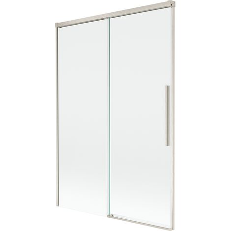 Mexen Rox paravento per vasca da bagno 2 ante scorrevoli 120 x 150 cm, trasparente, nichel spazzolato - 8C9-120-001-97-00