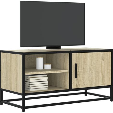 TV-Schrank Sonoma-Eiche 80x34,5x40 cm Holzwerkstoff und Metall