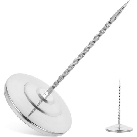 Pince à addition pour restaurant, organiseur de reçus pointu en acier inoxydable, accessoire de bureau, argenté, 17 x 8 x 8 cm, organiseur de documents, 1 pièce. (1/5)