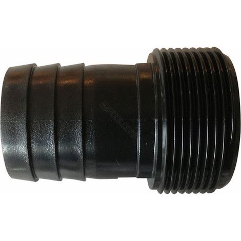 Raccord noir cannelé 39 mm a visser 1 pouce 1/2 - jardiboutique