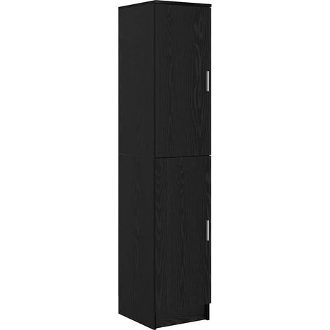 Buffet Haut Armoire Chêne noir 35 x 39 x 168 cm (1/5)