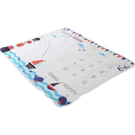 Fond photo bébé en flanelle, couverture d'étape pour nouveau-né, tapis de jeu pour ramper (1/5)