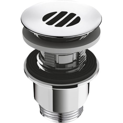 Delabie – Bonde de lavabo hygiénique écoulement libre – Grille en laiton poli chromé – Corps en ABS – Conforme NF EN 274-1 – 611 (1/7)