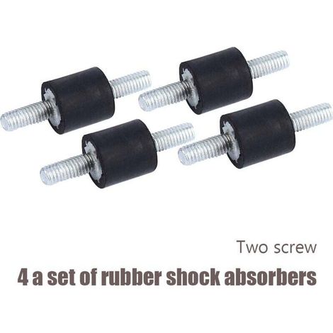 4pcs Supports d'Isolateur en Caoutchouc Supports d'Isolant Anti-vibration M3 8 x 8 en Caoutchouc Isolateur Anti-vibration Bobines Double avec Vis