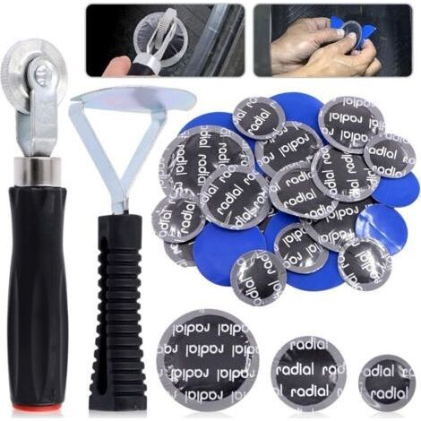 25 Piece Tire Repair Tool Kit Including Tire Repair Roller, Tire Inner Liner Scraper and Rubber Round Tire Repair Tool (1/5)