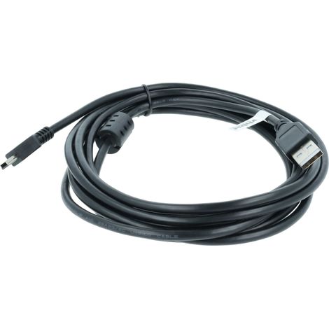 vhbw USB-Kabel auf Mini-USB Ersatz für Panasonic K1HA05CD0010, K1HA05AD0007, K1HA05CD0014, K1HA05CD0010 für Kamera, Camcorder - Datenkabel, 300 cm (1/5)