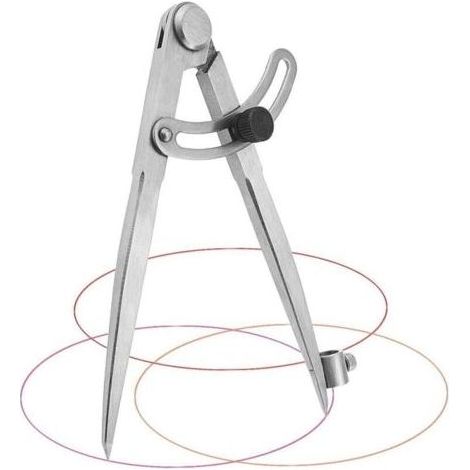 Compas Menuisier - Karteo - 20 cm - Acier au carbone professionnel pour cercles de dessin, menuiserie et marquage cuir précis (1/4)
