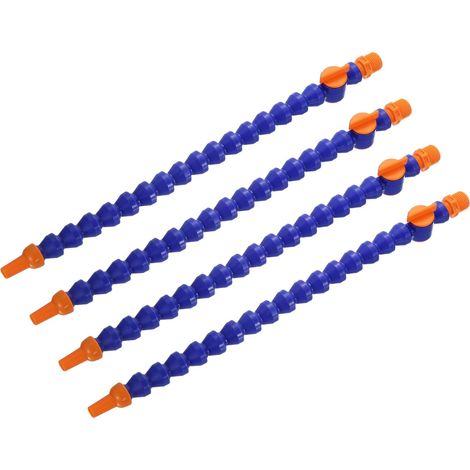 4Pcs Tuyau flexible de refroidir eau-huile fileté G1/2", 400mm Tuyau de refroidir à buse ronde plastique ajustable avec interrupteur et tube interne pour tour CNC (1/5)