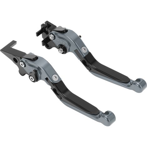 Levier d'embrayage et de frein moto, paire en alliage d'aluminium CNC, remplacement pour PCX 125/150 (version frein à tambour), toutes années, gris (1/5)