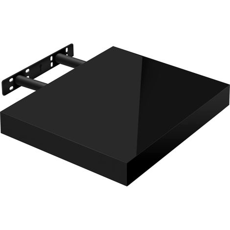 Woltu – Étagère murale flottante en MDF noir 30x22,9cm – Capacité 15kg – Installation murale discrète – RG9489SZ