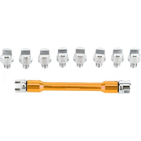 Clef à rayons moto CNC, clé à rayons 5.0-6.8, longueur 93mm/3.7in, pour la plupart des motos, or (1/5)