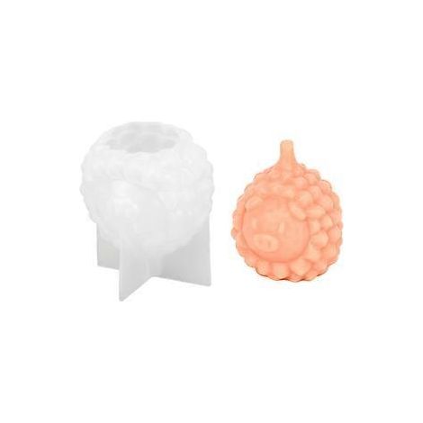 Faules Schwein 3D Silikon-Dekorationsform für Kerzenherstellung und Harzguss, ideal für DIY-Heimdekorationsprojekte (Cartoon-Ferkel) (1/5)