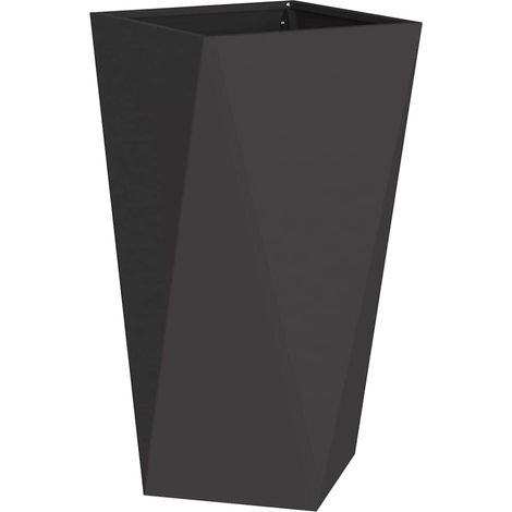 Maison Exclusive - Jardinera Negro 40 x 40 x 75 cm Acero