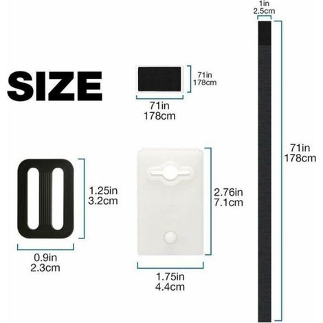 Sangle De Fixation Pour Enrouleur De Bâche Piscine - Nylon 60 G - Compatible Toutes Marques - 8 Pièces (1/5)