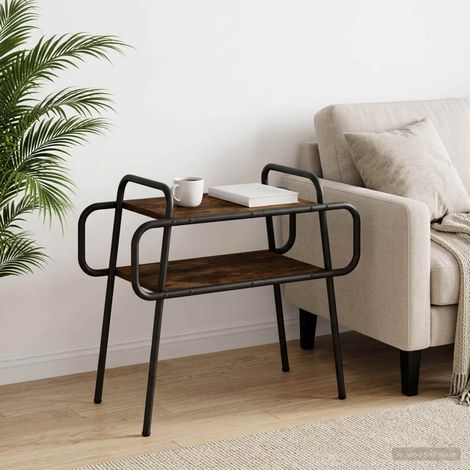 vidaXL Mesa de centro Roble Ahumado 60 x 30 x 51 cm (1/5)