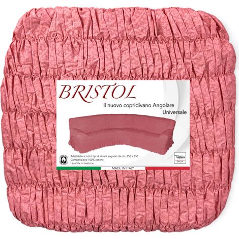 COPRIDIVANO ANGOLARE UNIVERSALE BRISTOL ROSA UNITO (1/5)