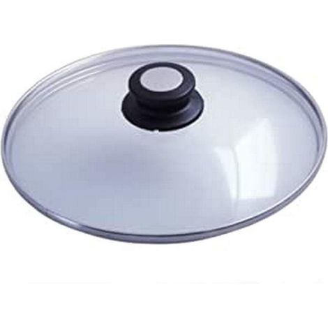 couvercle verre bouton bak./inox ø 24cm, Argent (1/3)