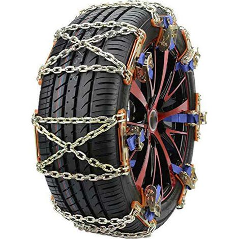 4X Chaîne à neige de pneu d'automobile, chaîne d'urgence générale de SUV de voiture, chaînes antidérapantes de neige de pneu de roue de voiture pour le brise-glace d'hiver de SUV de camion (1/5)