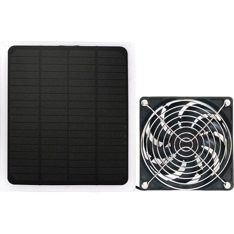 10-W-Solarpanel-Hühnerstallventilator, kleiner wasserdichter Abluftventilator mit Schutznetz für Gewächshausschuppen (1/4)