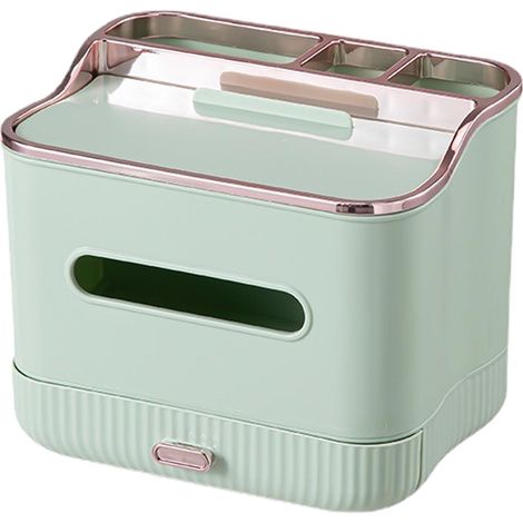 Dekorativer Deckel für Taschentuchbox mit Ablage – Multifunktionaler Taschentuchhalter für den Couchtisch, Grün (1/5)