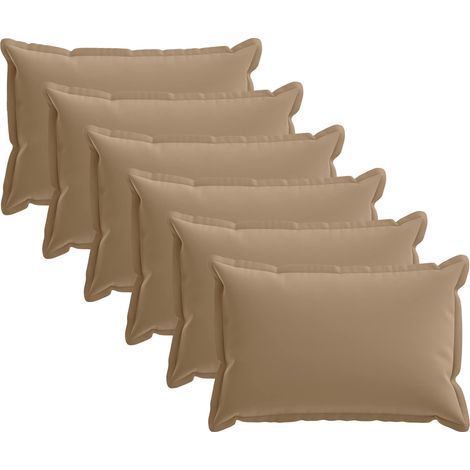 Kissenbezug 6 stk. HOUTEN Taupe 30 x 50 cm Polyester vidaXL