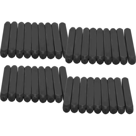 Kit de 36 poinçons en acier pour chiffres et lettres, outils manuels, 5 mm (1/5)