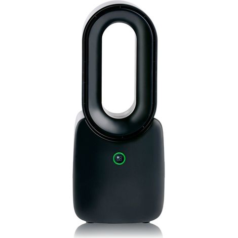 Ventilador de sobremesa recargable con usb sin aspas, 3 velocidades, negro, 12,4 x 9 x 30 cm