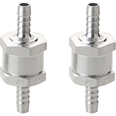 SABIR Lot de 2 clapets anti-retour de carburant en aluminium 6 mm, vanne de régulation de carburant, pour carburateurs essence et diesel, systèmes de carburant basse pression (1/5)