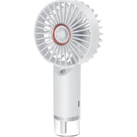 Portable Vaporizer Fan - Mini USB Rechargeable Portable Fan - Portable Air Cooler - White (1/5)