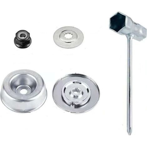 4pcs / Set Pièces et accessoires pour tondeuses pour STIHL FS55 FS56 FS120 FS130 FS130R FS200 FS200R FS250, Haute qualité en métal Lame pour STIHL débroussailleuse Lame Fixation Remplacement Kit (1/2)