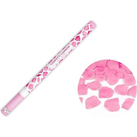 Tubo con petali di rosa rosa, 80 cm