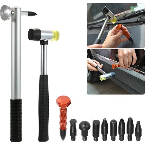 Outil de débosselage sans peinture, marteau de retrait, stylo à bille, tête 9 pièces (1/5)