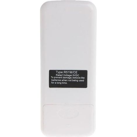 Télécommande Climatiseur - Compatible Midea R51D R51M R51E RG51113 BGCE - ABS Blanc Gris - 13,4 x 5,3 x 1,5 cm - 2 Piles AAA Non Inclues - 1 Pièce (1/5)