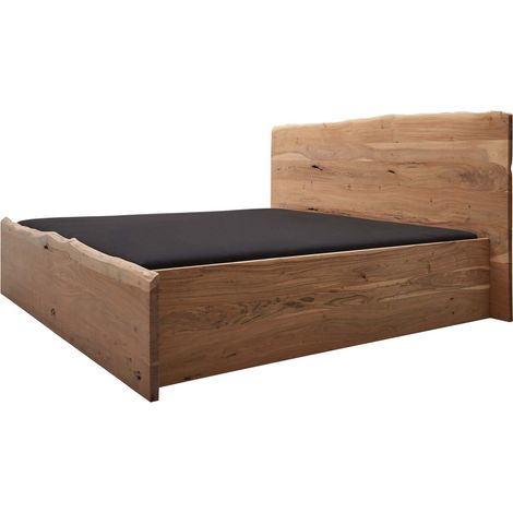 PURE ACACIA 301 Letto matrimoniale in legno di acacia - laccato / natur 140x200