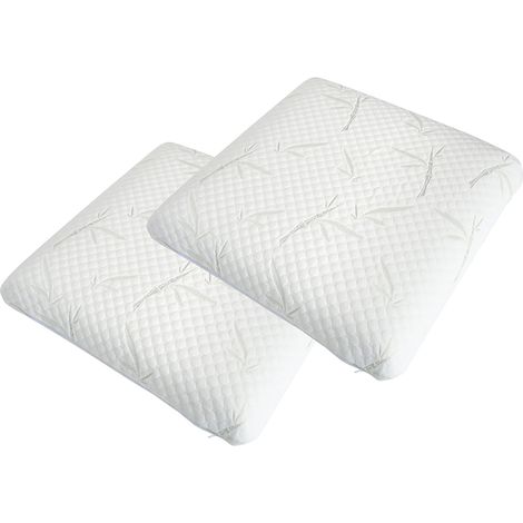 OLYMPE LITERIE Lot de 2 oreillers 60x60 cm SERENITE Mousse avec Mémoire de forme (1/6)